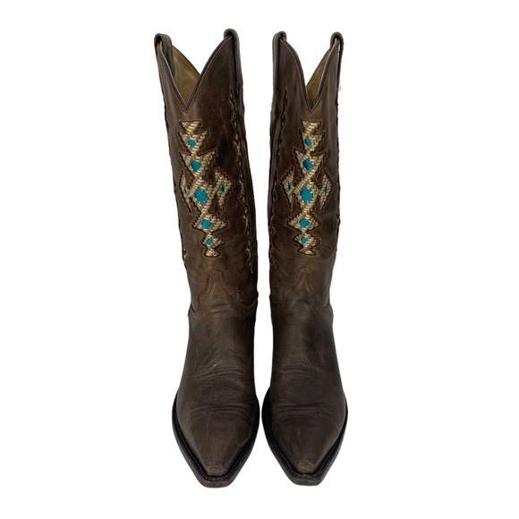 Roper Shoes - Roper Women's Navajo-Inspired Inlay Western Cowgirl Boots